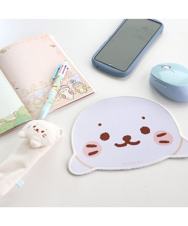 Mother garden しろたん 顔型 マウスパッド ダイカットマウスパッド -