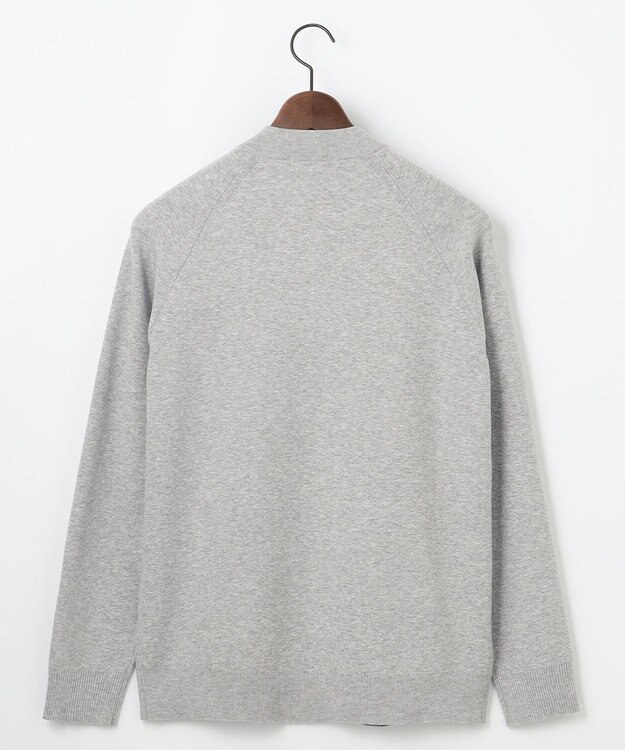 JOSEPH ABBOUD 【チクチクしない/洗える/3シーズン対応】ＳＮＯＷＹボーダー ニットブルゾン ライトグレー系