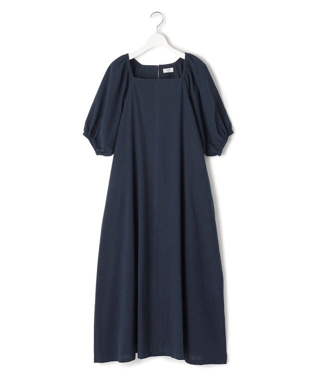 J.PRESS YORK STREET 【WOMEN】コットンワッシャーリラックス ワンピース ネイビー系