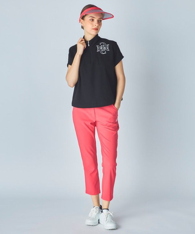 FILA GOLF／marie claire 【Marie claire sports】ハーフジップ半袖シャツ ブラック