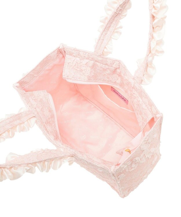 Maison de FLEUR 桜フリルハンドルスクエアトートSバッグ Light Pink