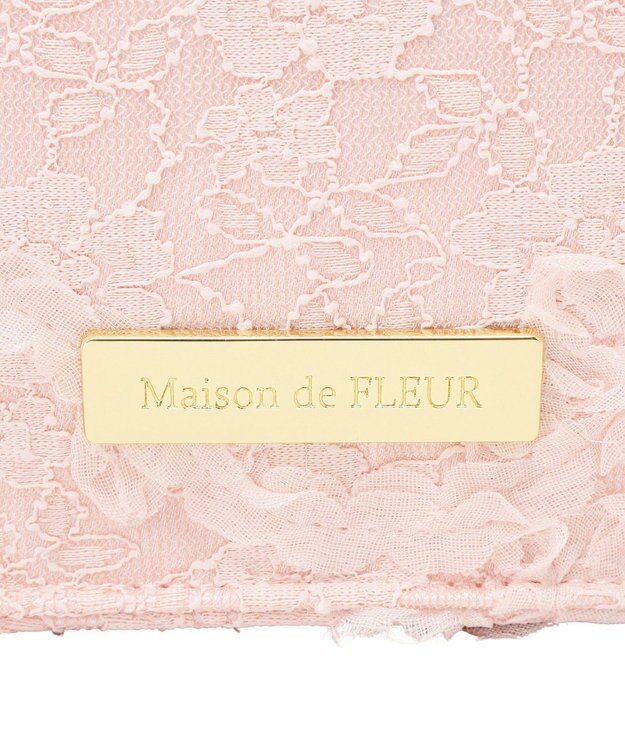 Maison de FLEUR 桜フリルハンドルスクエアトートSバッグ Light Pink