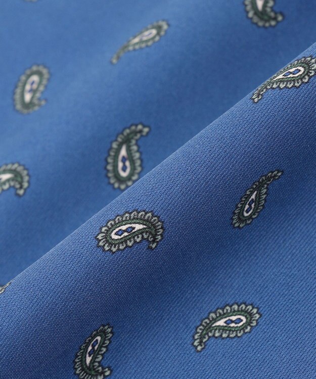 J.PRESS MEN ペイズリー柄シルクチーフ ブルー系5