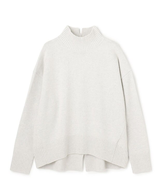 UNFILO カシミヤブレンド ハイネックニット シルバーラメ