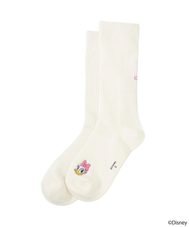earth music&ecology 【予約】Disney/アソート刺繍入り靴下 ラベンダー