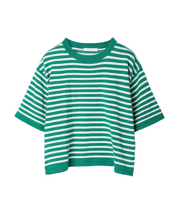 Green Parks 洗えるニットＴシャツ Off White