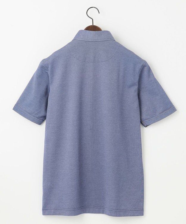 JOSEPH ABBOUD クールビズ【WEB限定・速乾】シャンブレー ポロシャツ ブルー系