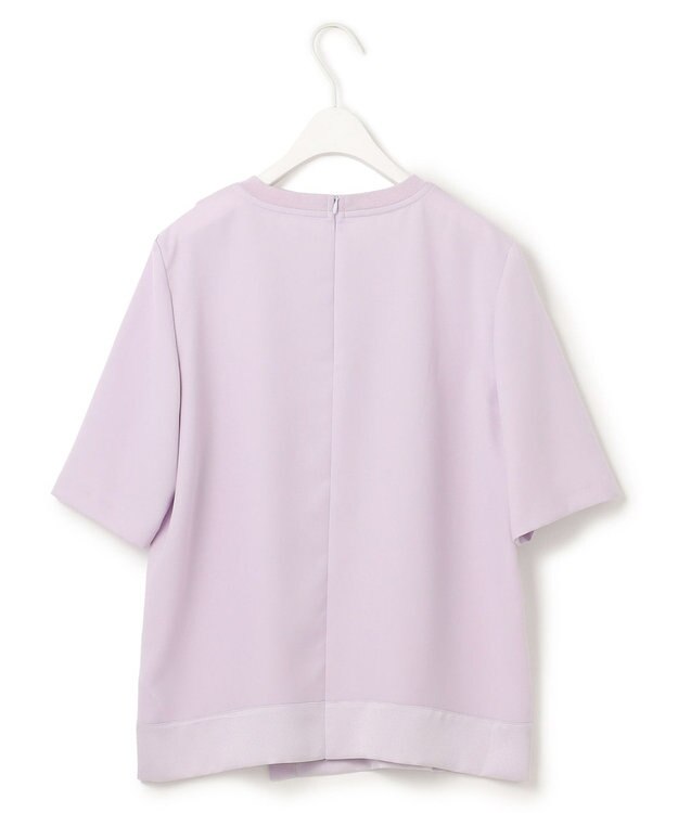 ICB 【新色追加・接触冷感・UVケア・速乾・洗える】 FluidBackSatin Tブラウス パールグレー系［WEB限定］