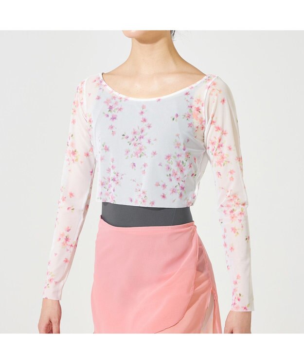 Chacott 【MAY NAGAHISA】チュールトップ ホワイトプリント