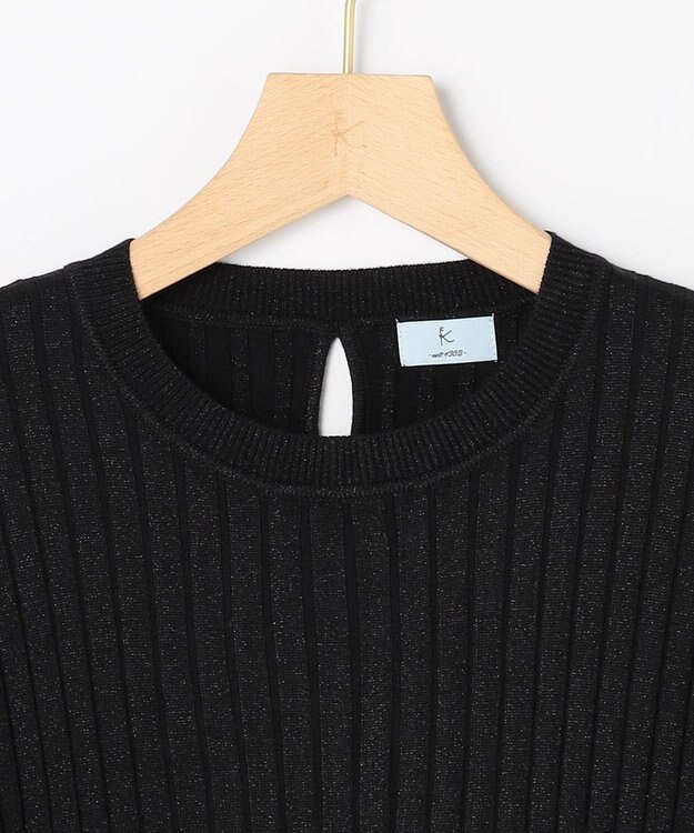 組曲 S ラメアンサンブル ニット ブラック系