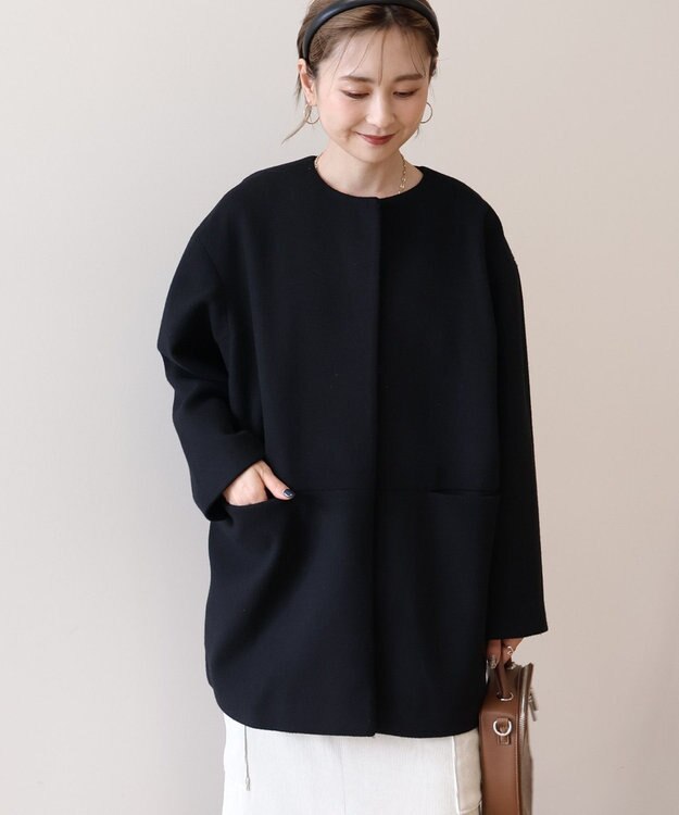 AMERICAN HOLIC リサイクル中空糸ノーカラーコート Black