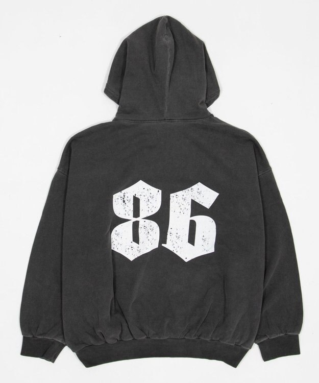 WEGO 【ユニセックス着用ITEM】グラフィックバルーンクロップドプルパーカー ブラックその他