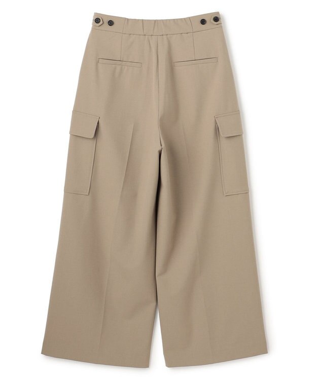 UNFILO ウールライク カーゴワイドパンツ ベージュ