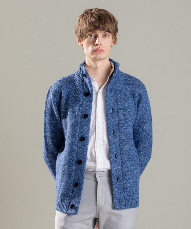 JOSEPH HOMME トライジャガードストレッチ　ウィングカラーシャツ ホワイト系