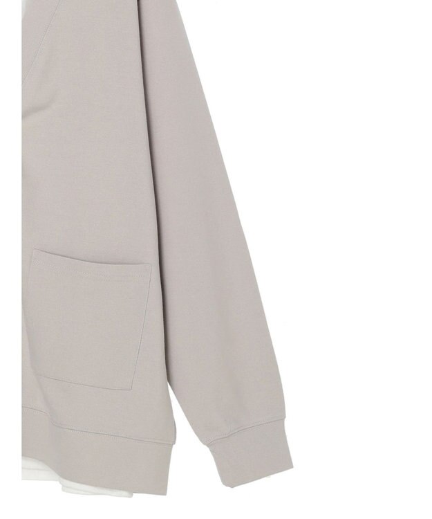 CRAFT STANDARD BOUTIQUE 強撚ポンチカーディガン＋Ｌ／Ｓ　ＴＥＥーＳＥＴ Light Gray