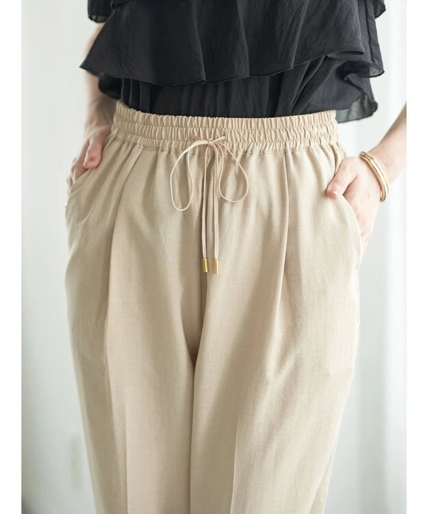 YECCA VECCA サラサライージーテーパードパンツ② Beige