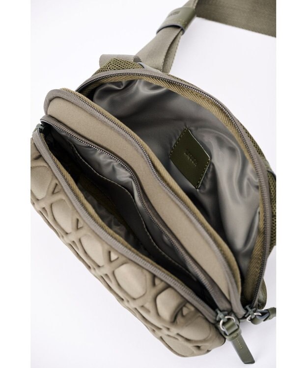 MIYABIYA 【撥水加工】篭目大柄エンボスボンディング2wayショルダー カーキ