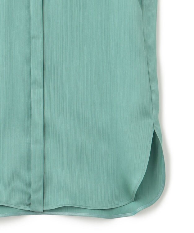 ICB 【接触冷感・洗える】サテンヨウリュウ フレンチスリーブシャツ セラドン系