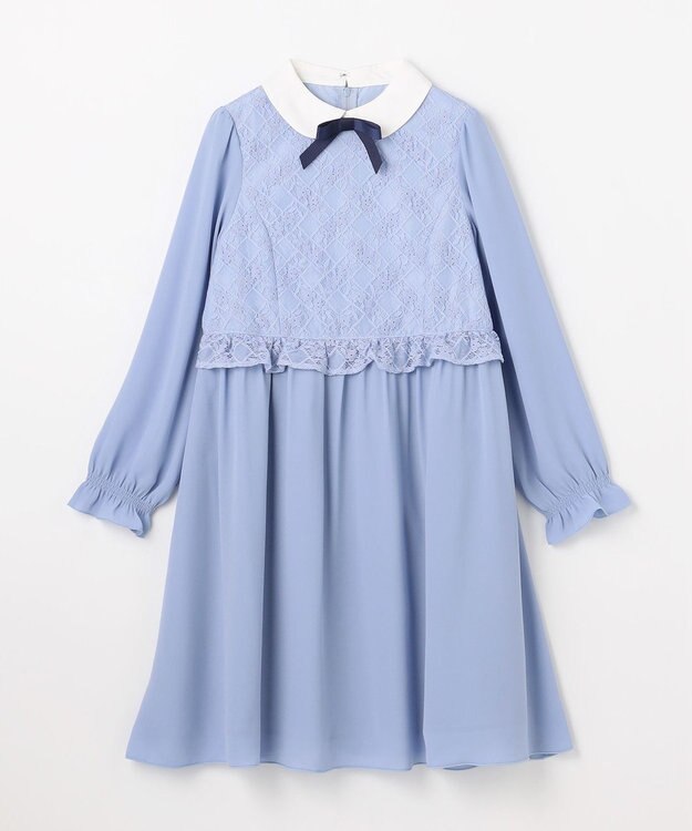 組曲 KIDS 【150-170㎝】 レースワンピース サックスブルー