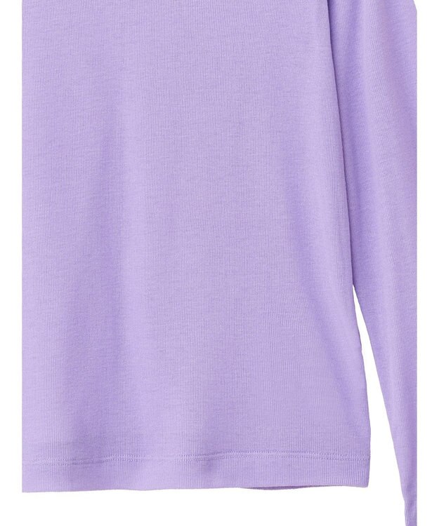 earth music&ecology シアーリブプルオーバー Lavender