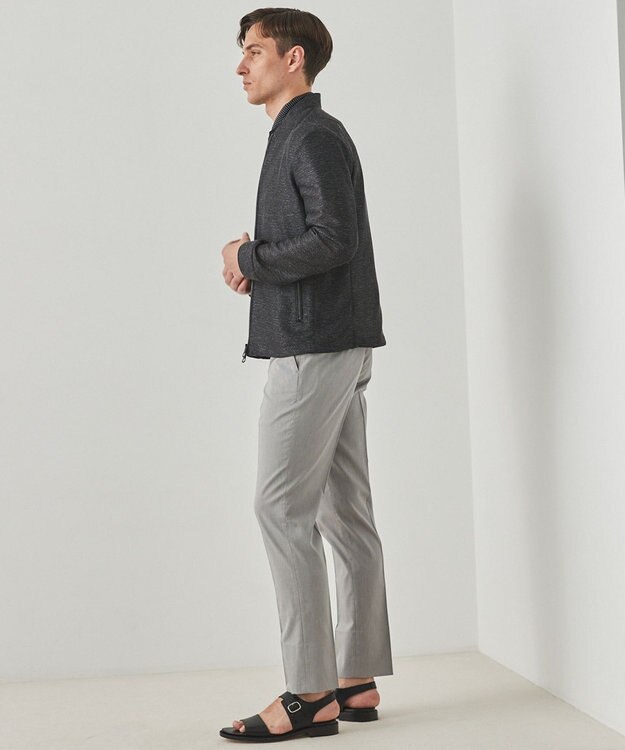 GOTAIRIKU 仕事で着られる綿パン【吸水速乾/ストレッチ/折り目加工】クールマックスコットンパンツ_ノータック（25年モデル） ライトグレー系