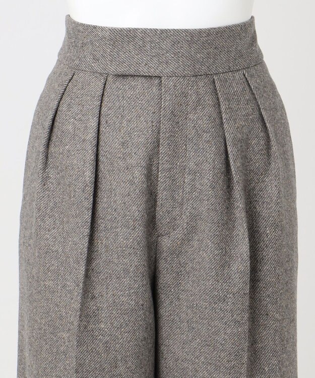 23区 S 【エステータ】シルクネップツイード パンツ グレージュ系