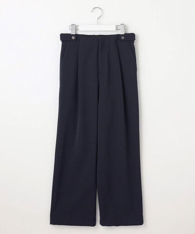 J.PRESS LADIES 【洗える】ノルディスバックスキン ワイド パンツ ネイビー系