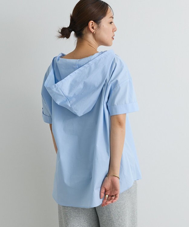 CRAFT STANDARD BOUTIQUE オーバーサイジングフード付きシャツ Light Blue