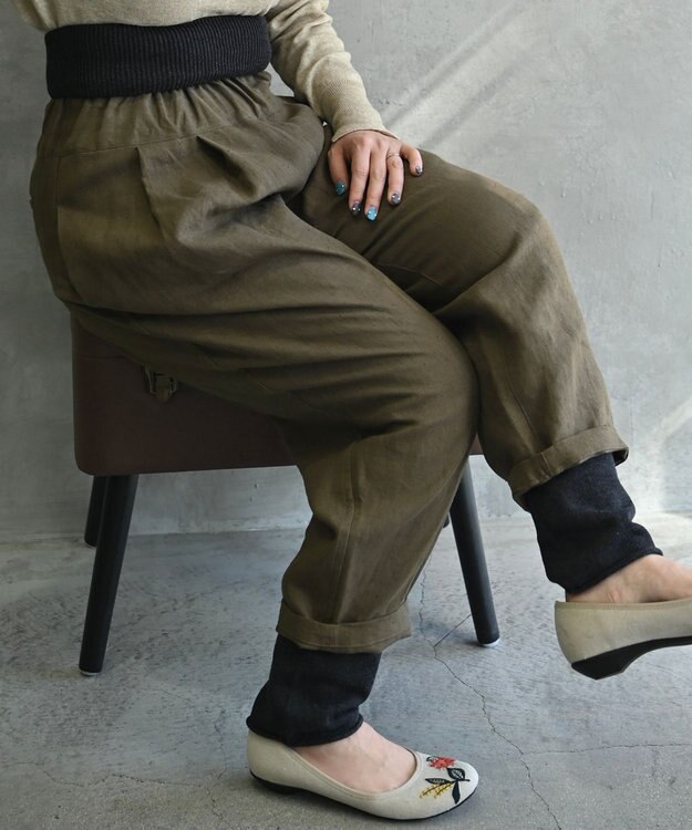 AND WOOL あったかルームパンツ チャコールグレー