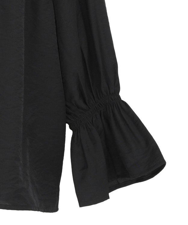 Green Parks ビッグカラーフリルブラウス Black