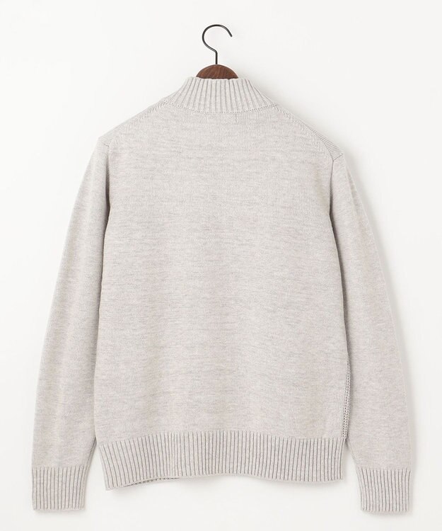 JOSEPH ABBOUD 【洗える】コットンバルキーニットブルゾン ライトグレー系