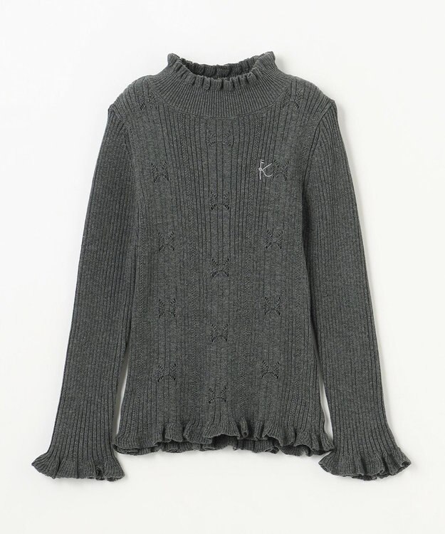 組曲 KIDS 【110-140㎝】リブニット チャコール系