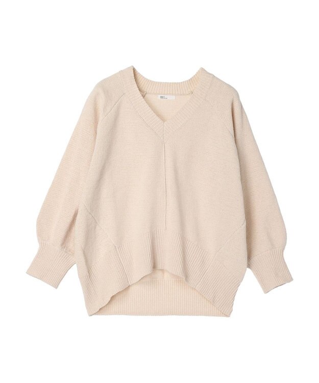 CRAFT STANDARD BOUTIQUE 洗えるコードモールＶネックプルオーバー Ivory