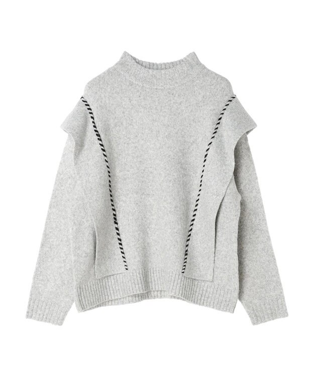 CRAFT STANDARD BOUTIQUE ハンドステッチニットプルオーバー Gray Mixture