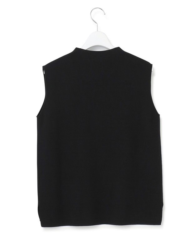 23区 S 【洗える】ヴィスコースストレッチ ノースリーブ プルオーバー ブラック系