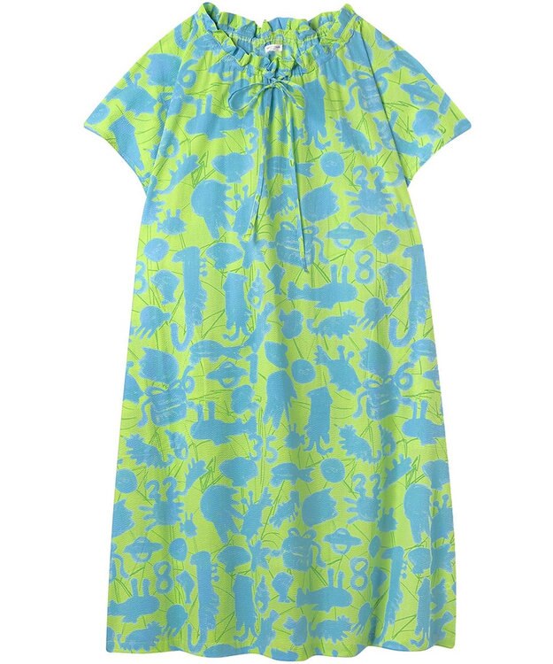 tsumori chisato SLEEP ツモリチサト ワンピース 綿100%(本体) ローン素材 4分袖 ロング丈 レディース UNT112 /ワコール メロン