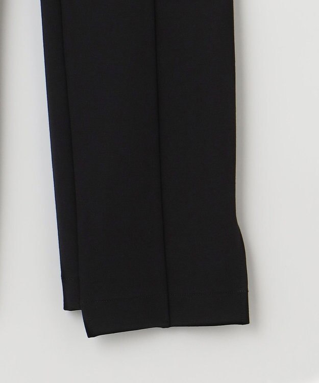 組曲 S 【洗える・ウエストゴム仕様】ハイパワーストレッチサイドスリット パンツ ブラック系