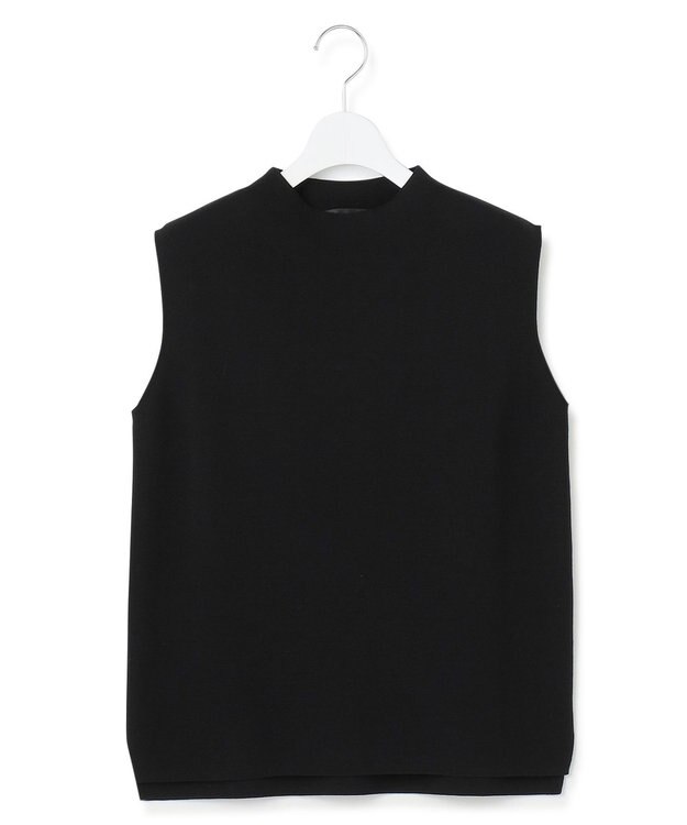 23区 S 【洗える】ヴィスコースストレッチ ノースリーブ プルオーバー ブラック系