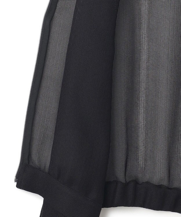 ICB L 【洗える】 Ta/Peメッシュ ブルゾン ブラック系