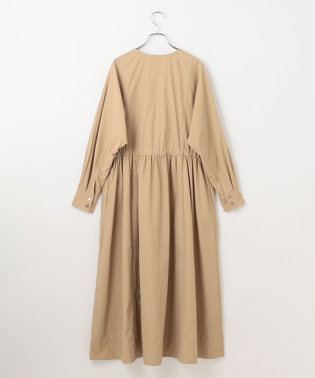 #Newans 【撥水加工/洗濯機可能】ドルマンスリーブドロストワンピース ベージュ