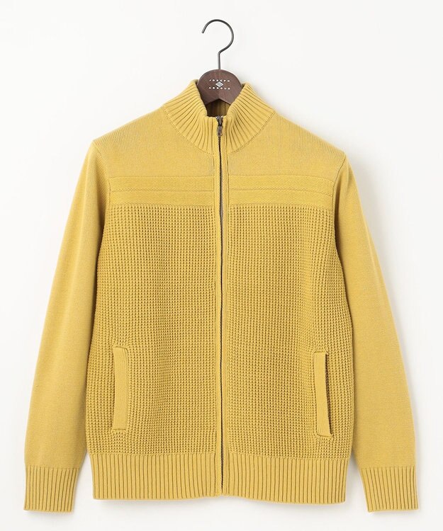 JOSEPH ABBOUD 【洗える】コットンバルキーニットブルゾン マスタード系