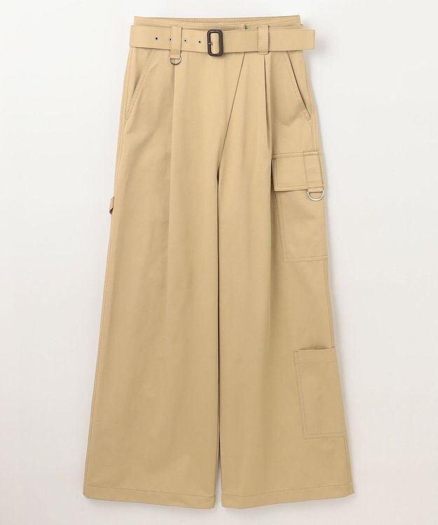 GRACE CONTINENTAL アシンメトリーワークパンツ キャメル