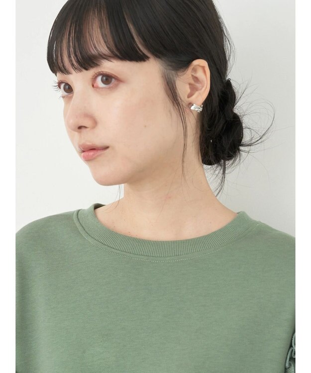 earth music&ecology フリルスウェットプルオーバー Mint