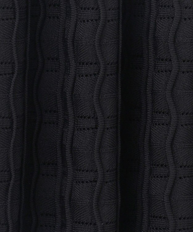 GRACE CONTINENTAL ウェーブニットワンピース ブラック