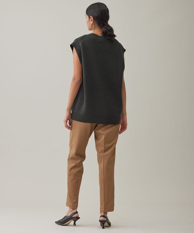 UNFILO MENS 【男女兼用】バルキー ニットベスト カーキ