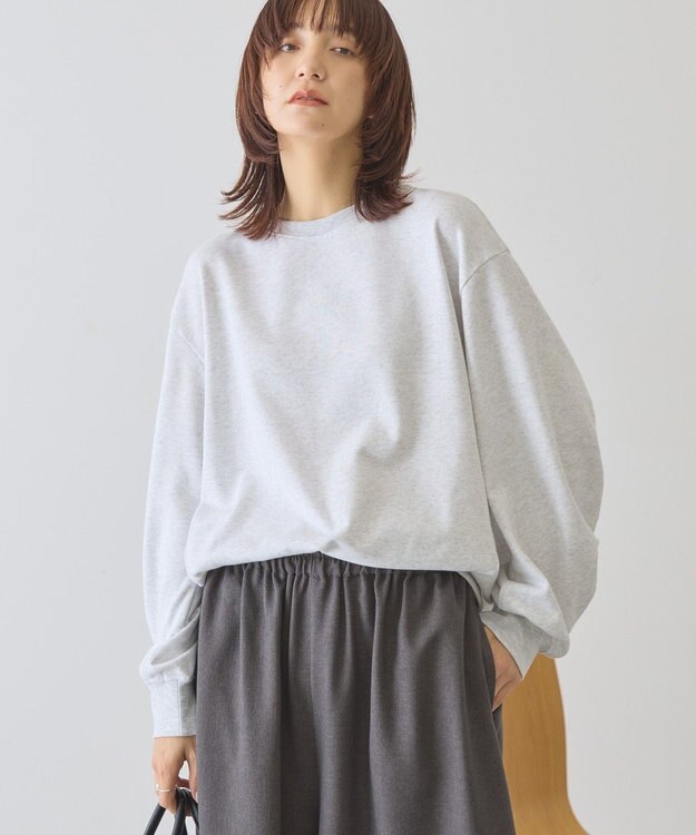 AMERICAN HOLIC バックギャザー裏毛スウェット Light Gray Mixture