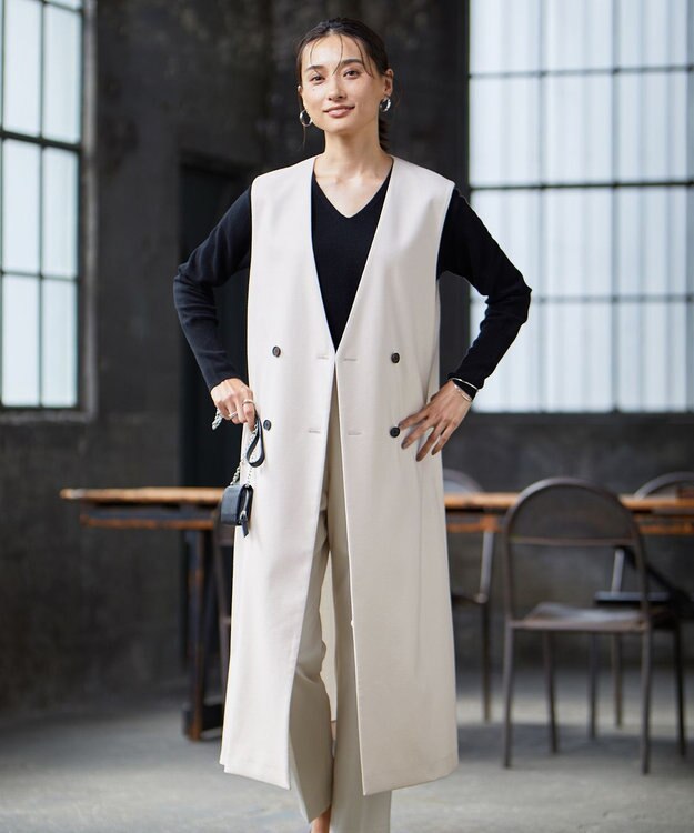 ICB 【洗える】 ウールミルドサキソニー 2WAYワンピース トープ系