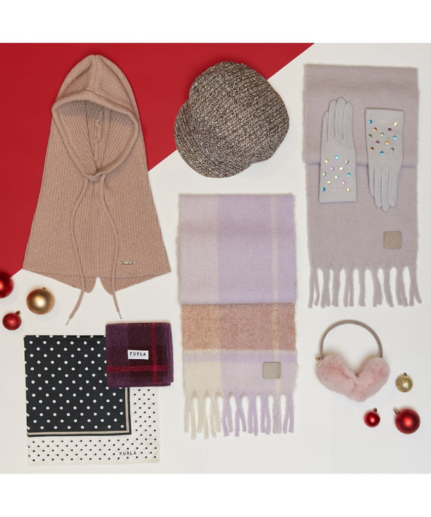 MOONBAT 【ラッピングBOX付き】FURLA ハート型イヤマフ ピンク