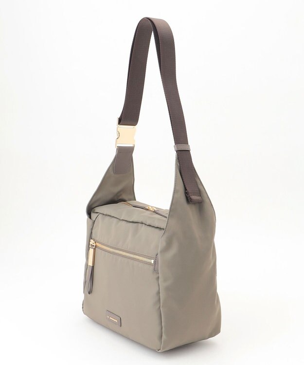 LA BAGAGERIE メタルバックル　ボックスショルダー　Sサイズ グレージュ