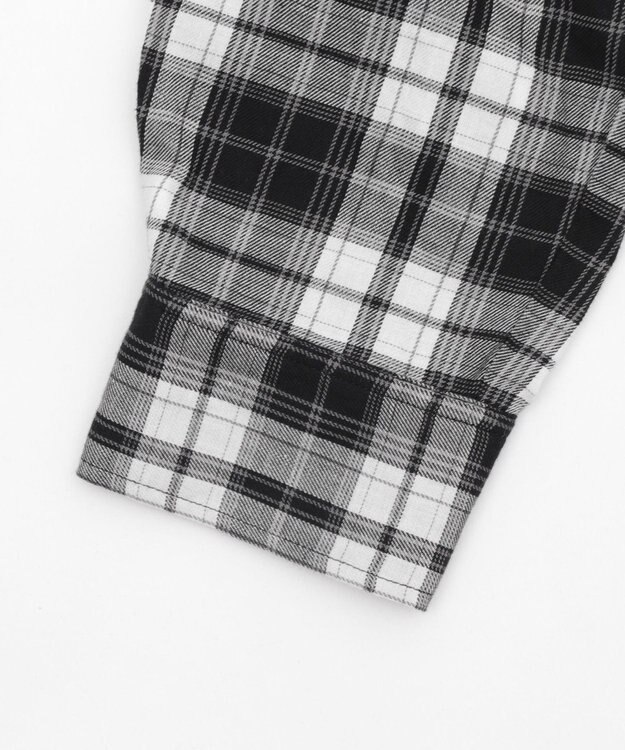 WEGO チェックショートシャツ ブラック